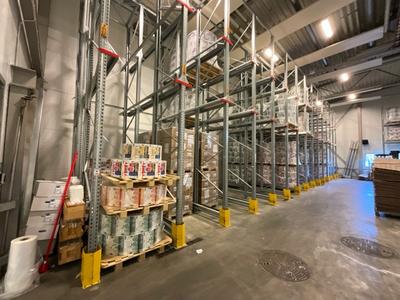 Immagine panoramica di pallet rack
